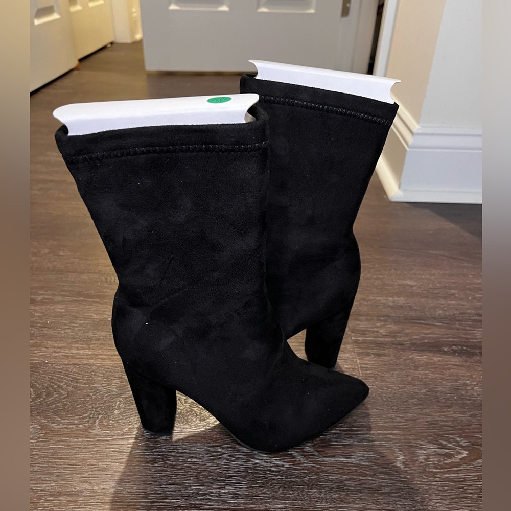 Velvet Calf length boots
